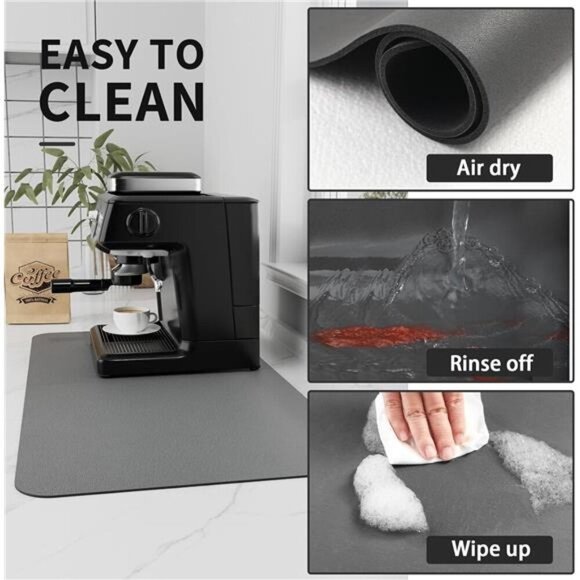 Coffee Mat - Coffee Bar Mat for Countertops | Coffee Bar Accessories Fit - Picture 4 of 7